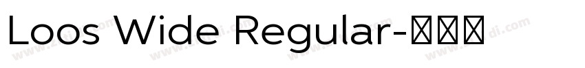 Loos Wide Regular字体转换